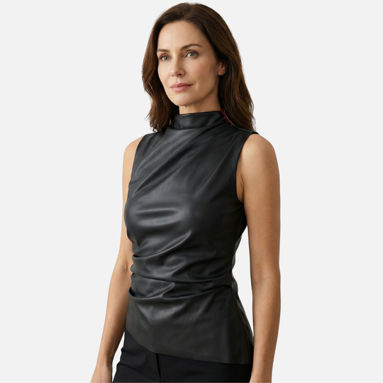 Drapiertes Tanktop mit asymmetrischem Saum für Frauen