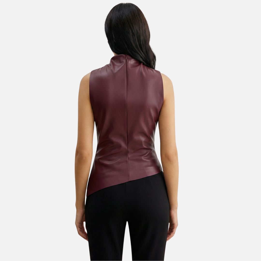 Drapiertes Tanktop mit asymmetrischem Saum für Frauen