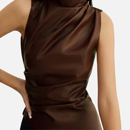 Drapiertes Tanktop mit asymmetrischem Saum für Frauen