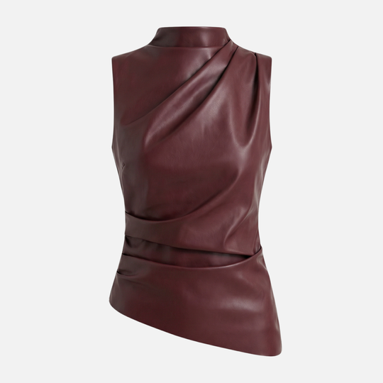 Drapiertes Tanktop mit asymmetrischem Saum für Frauen