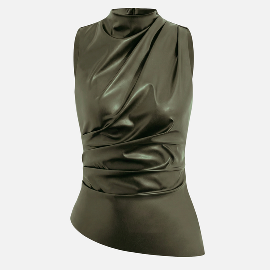 Drapiertes Tanktop mit asymmetrischem Saum für Frauen