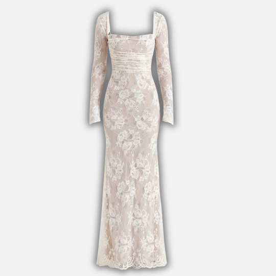 Durchsichtiges Spitzenkleid mit Korsett-Schnitt für Frauen