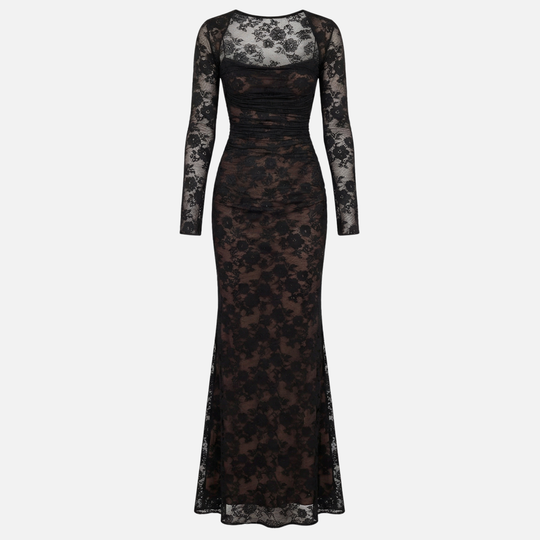 Durchsichtiges Spitzenkleid mit Korsett-Schnitt für Frauen