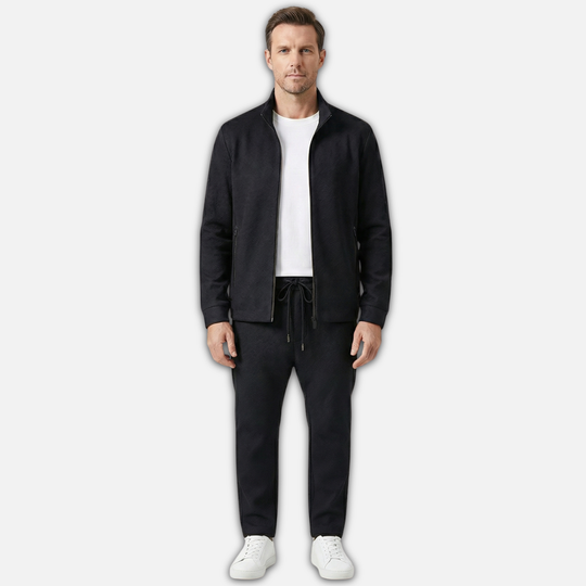 Elegante Tracksuit mit Seitentaschenjacke für Männer
