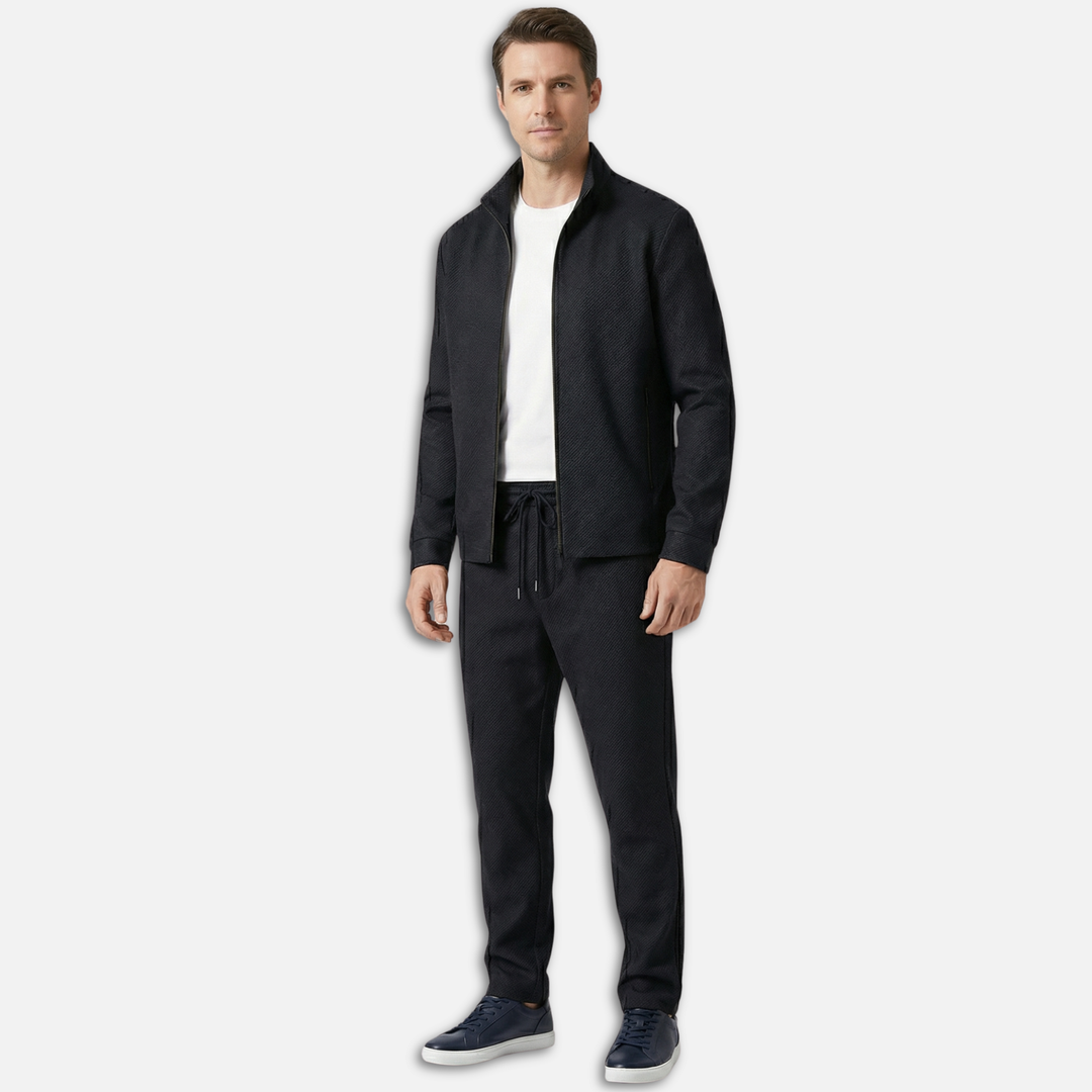 Elegante Tracksuit mit Seitentaschenjacke für Männer