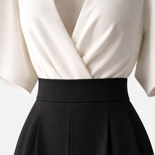 Eleganter Jumpsuit mit weitem Bein und tiefem Ausschnitt für Damen