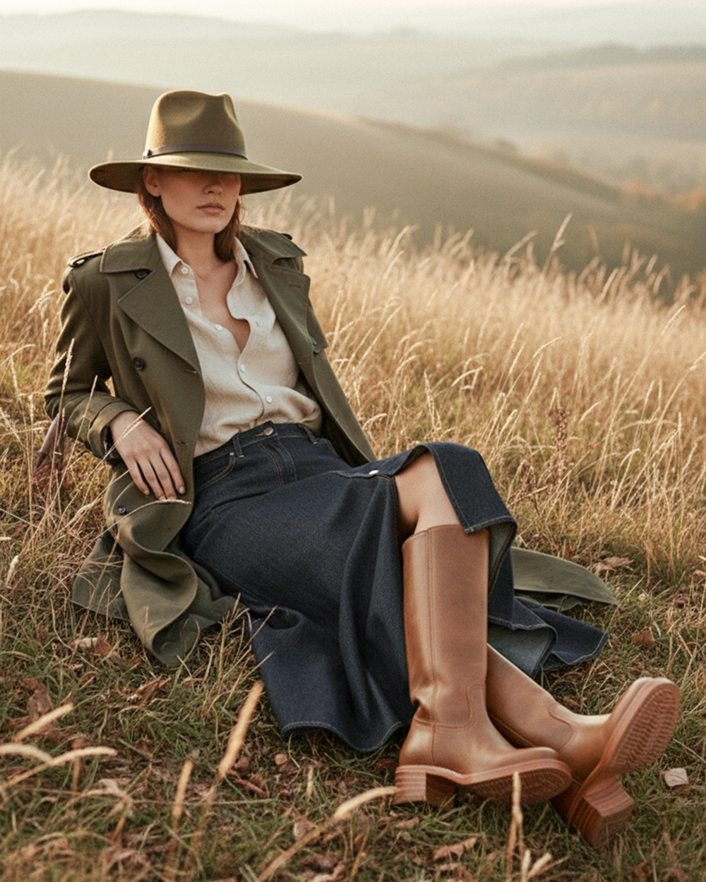 Eleganter Stiefel mit Blockabsatz für Frauen