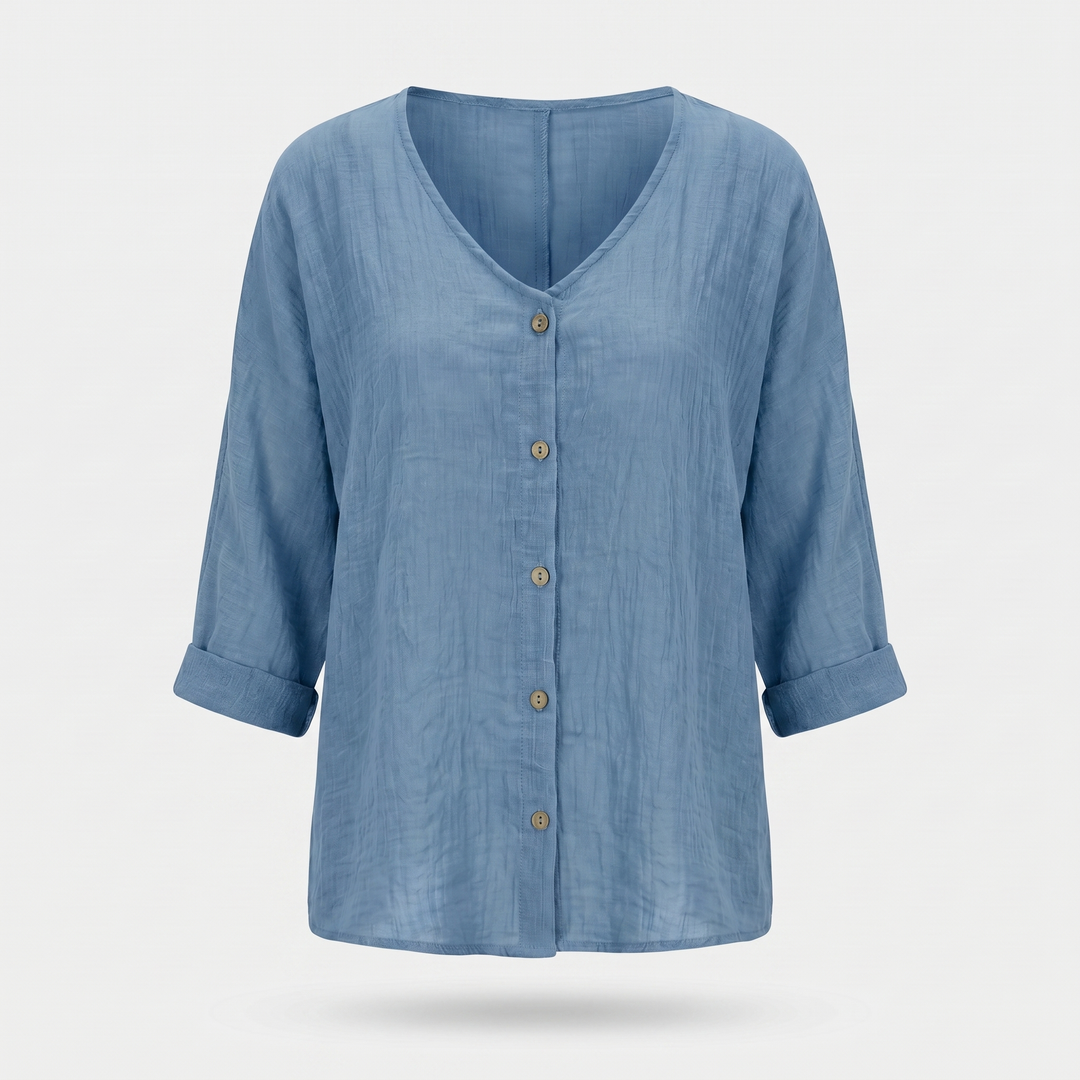 Lockere_Damenbluse_aus_Crinkle_Baumwolle_mit_V_Ausschnitt_und_3_4_Arm_12