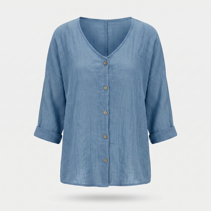Lockere_Damenbluse_aus_Crinkle_Baumwolle_mit_V_Ausschnitt_und_3_4_Arm_12