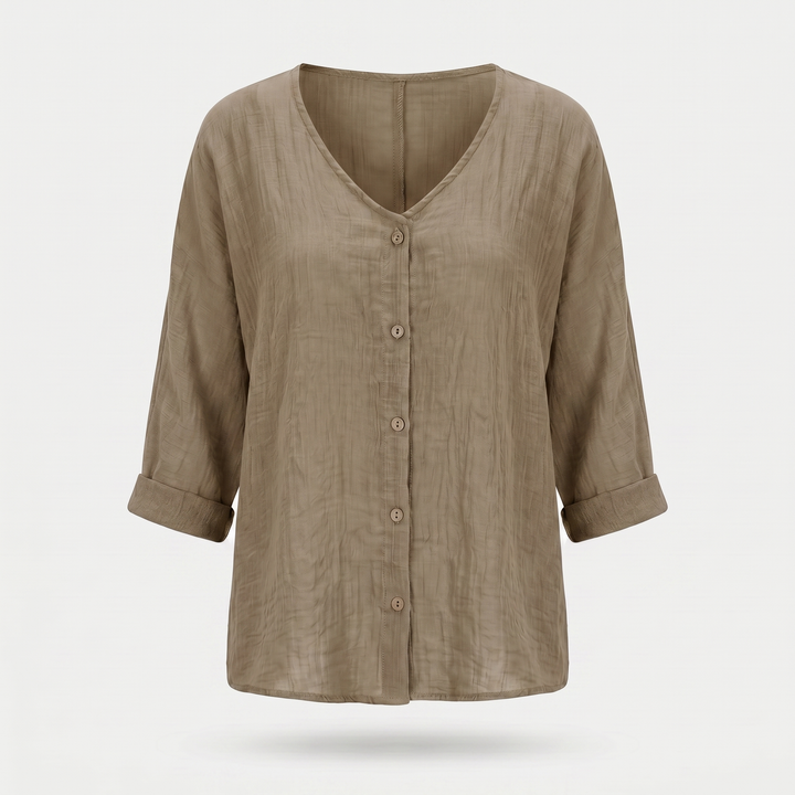 Lockere_Damenbluse_aus_Crinkle_Baumwolle_mit_V_Ausschnitt_und_3_4_Arm_14