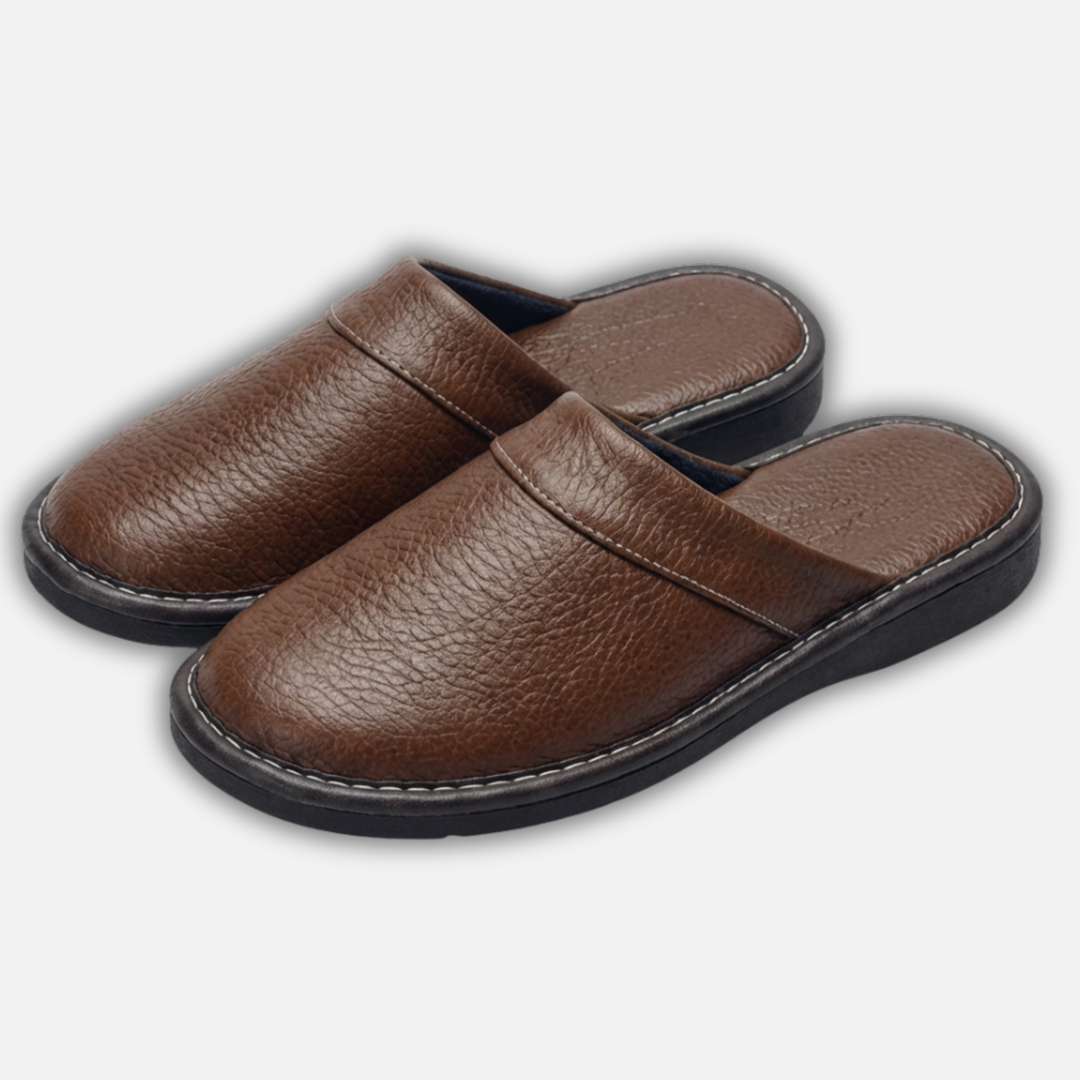Ergonomische Slipper zum Hineinschlüpfen mit strapazierfähiger Sohle für Herren