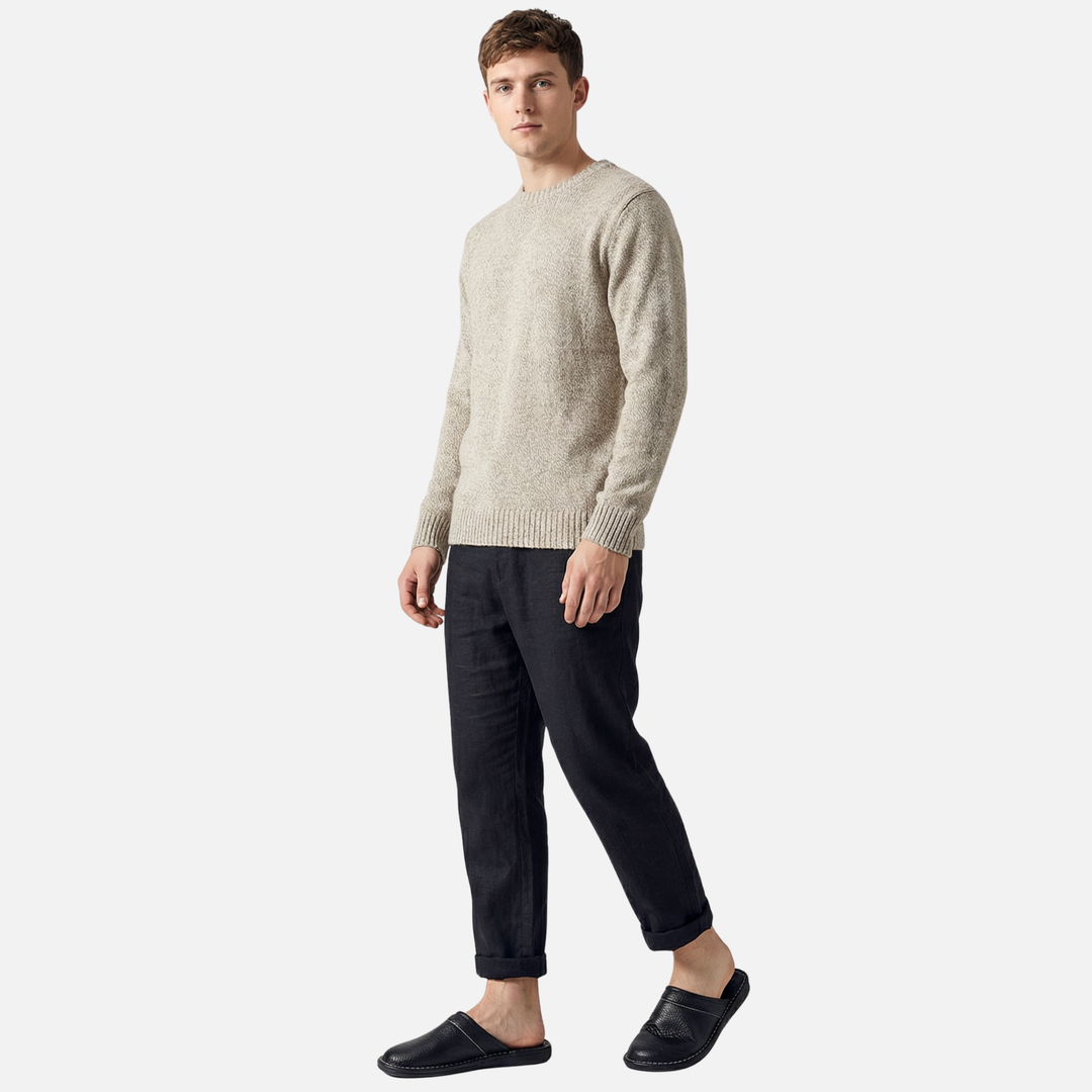 Ergonomische Slipper zum Hineinschlüpfen mit strapazierfähiger Sohle für Herren 