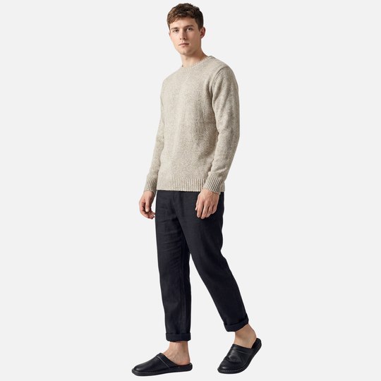 Ergonomische Slipper zum Hineinschlüpfen mit strapazierfähiger Sohle für Herren 