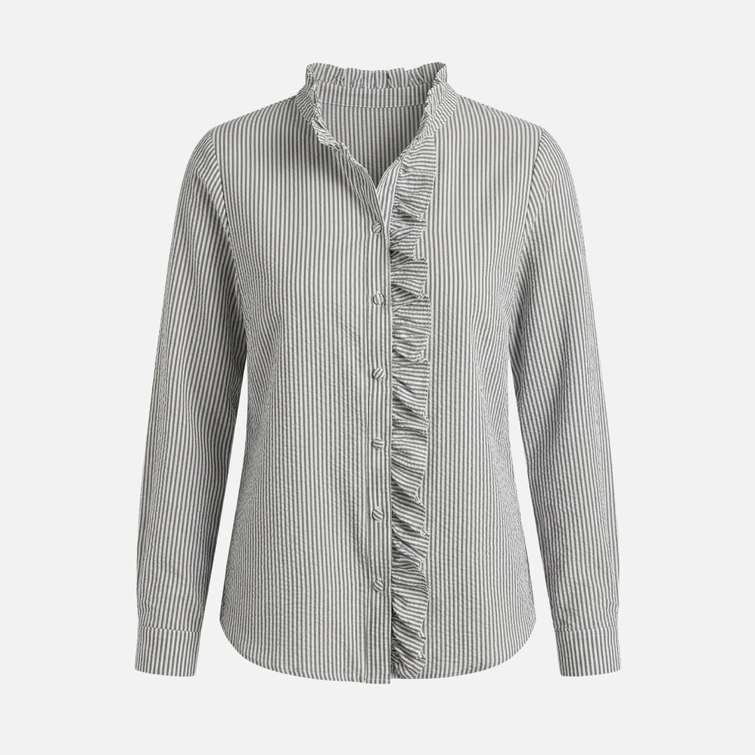 Feminine Bluse mit Rüschensaum für Frauen