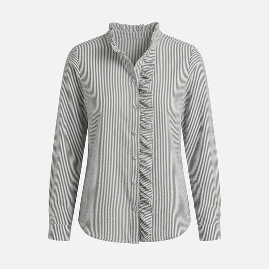 Feminine Bluse mit Rüschensaum für Frauen