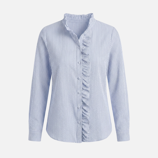 Feminine Bluse mit Rüschensaum für Frauen