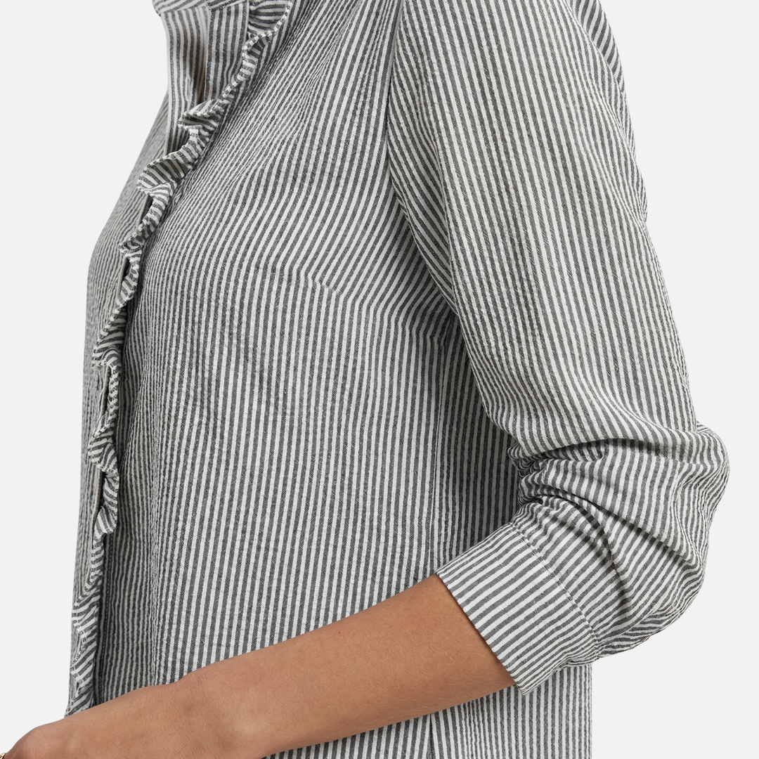 Feminine Bluse mit Rüschensaum für Frauen