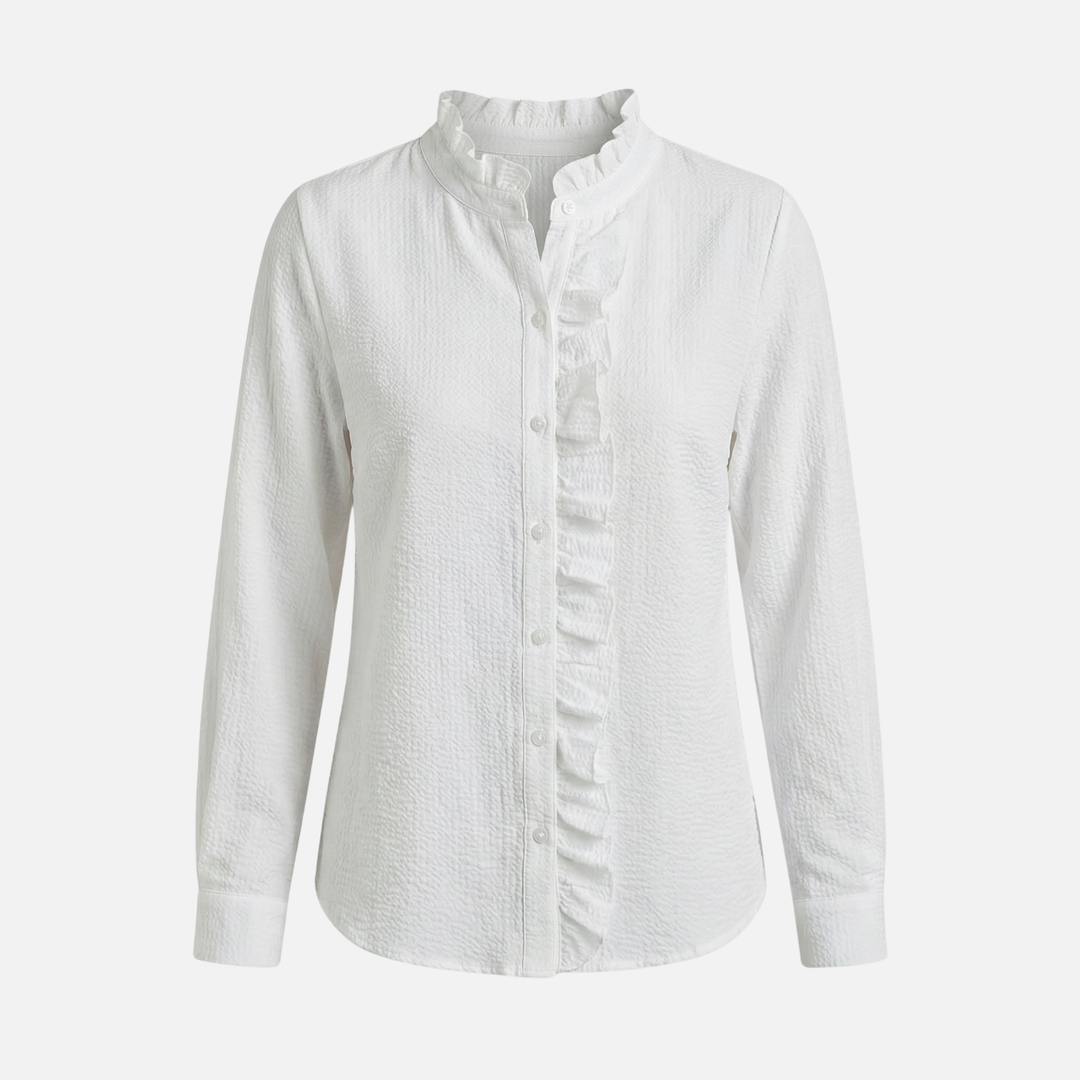 Feminine Bluse mit Rüschensaum für Frauen