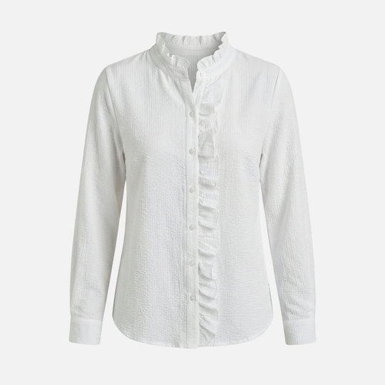 Feminine Bluse mit Rüschensaum für Frauen