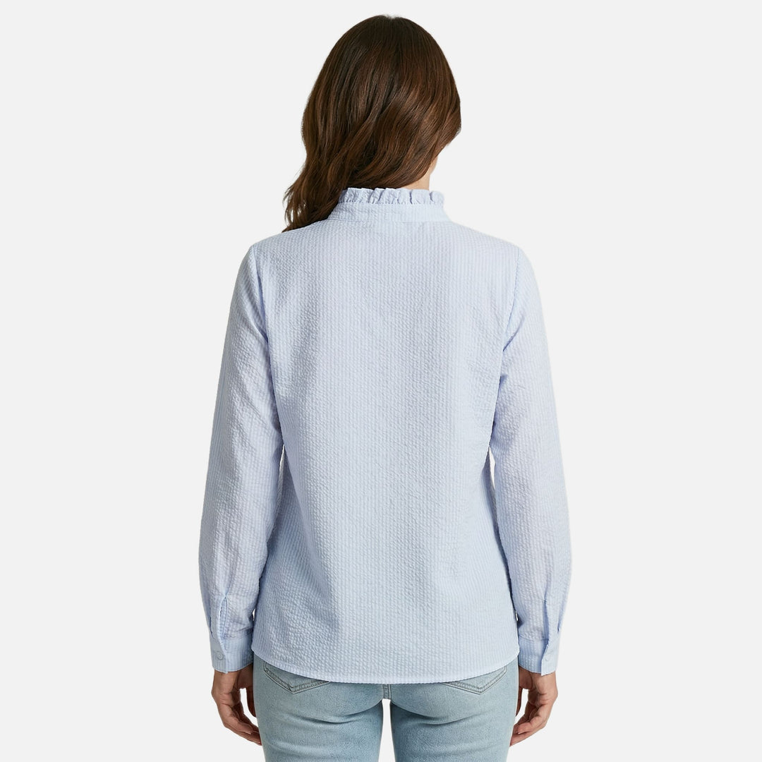 Feminine Bluse mit Rüschensaum für Frauen