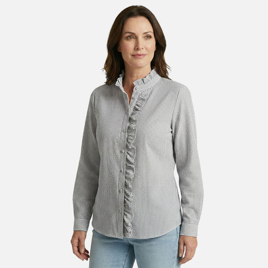 Feminine Bluse mit Rüschensaum für Frauen