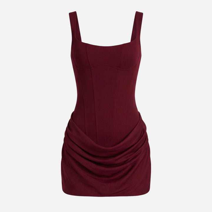 Figurbetontes Minikleid mit Korsett-Oberteil und Raffung für Damen
