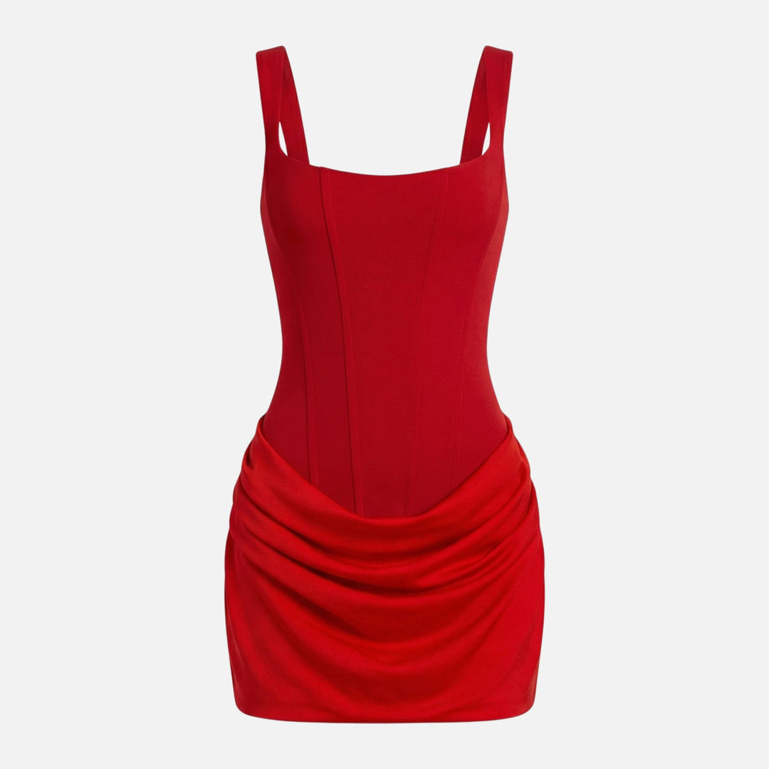 Figurbetontes Minikleid mit Korsett-Oberteil und Raffung für Damen