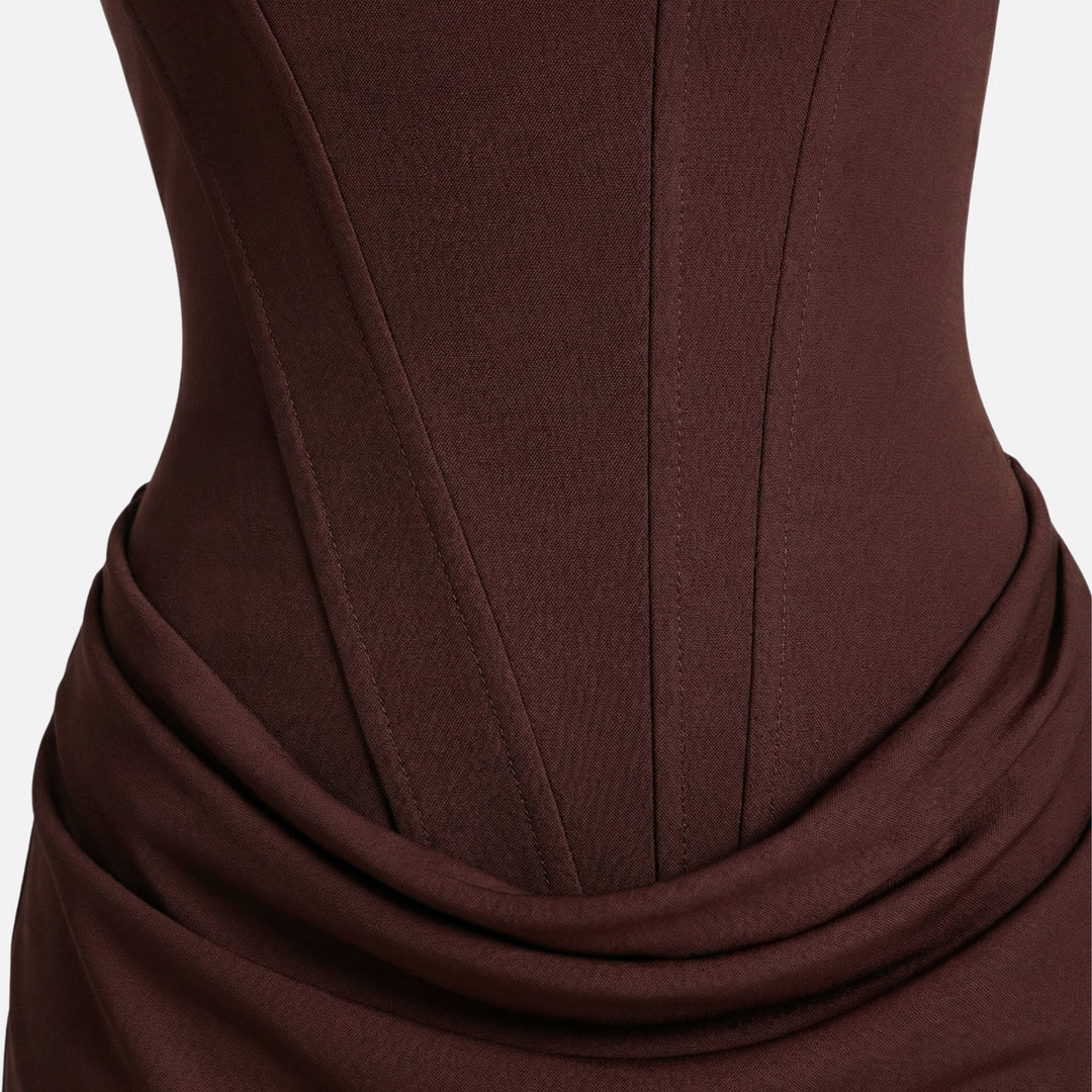 Figurbetontes Minikleid mit Korsett-Oberteil und Raffung für Damen