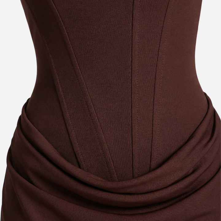 Figurbetontes Minikleid mit Korsett-Oberteil und Raffung für Damen