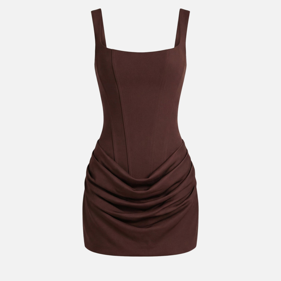 Figurbetontes Minikleid mit Korsett-Oberteil und Raffung für Damen
