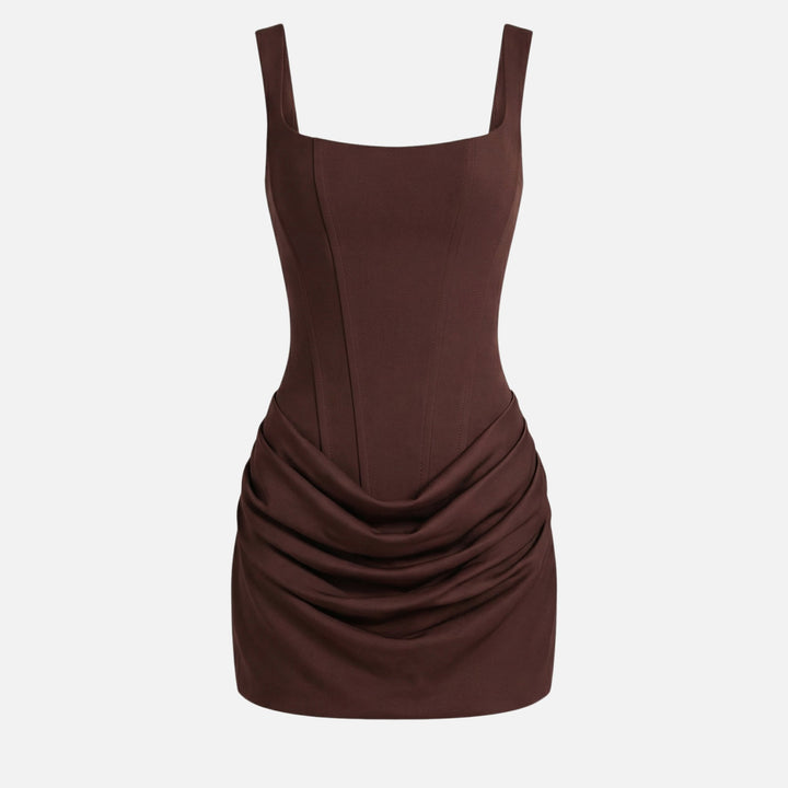 Figurbetontes Minikleid mit Korsett-Oberteil und Raffung für Damen