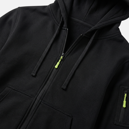 Fleece Hoodie mit verstellbarer Kordelzugkapuze für Herren