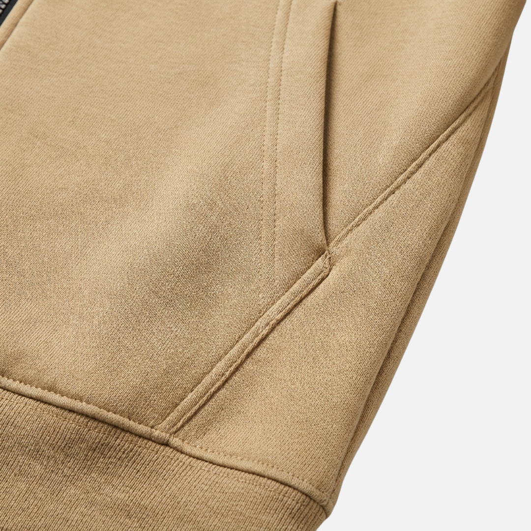 Fleece Hoodie mit verstellbarer Kordelzugkapuze für Herren