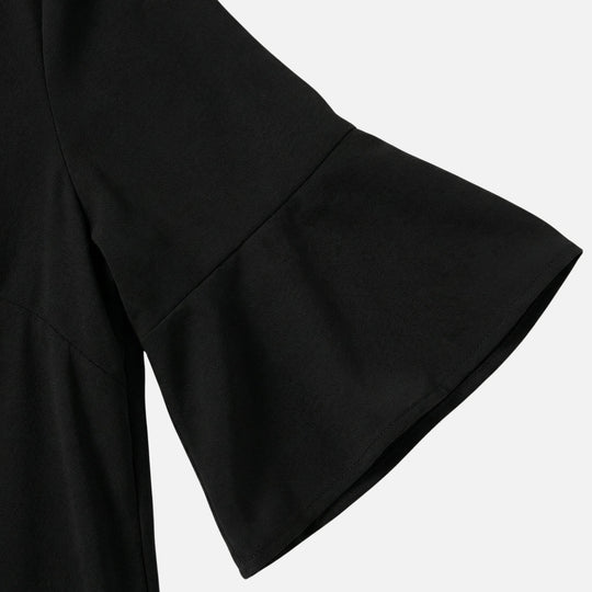 Fließendes Midikleid mit Leoparden-V-Ausschnitt für Damen