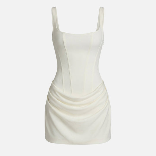 Figurbetontes Minikleid mit Bustier-Oberteil und gerafftem Rock für Damen