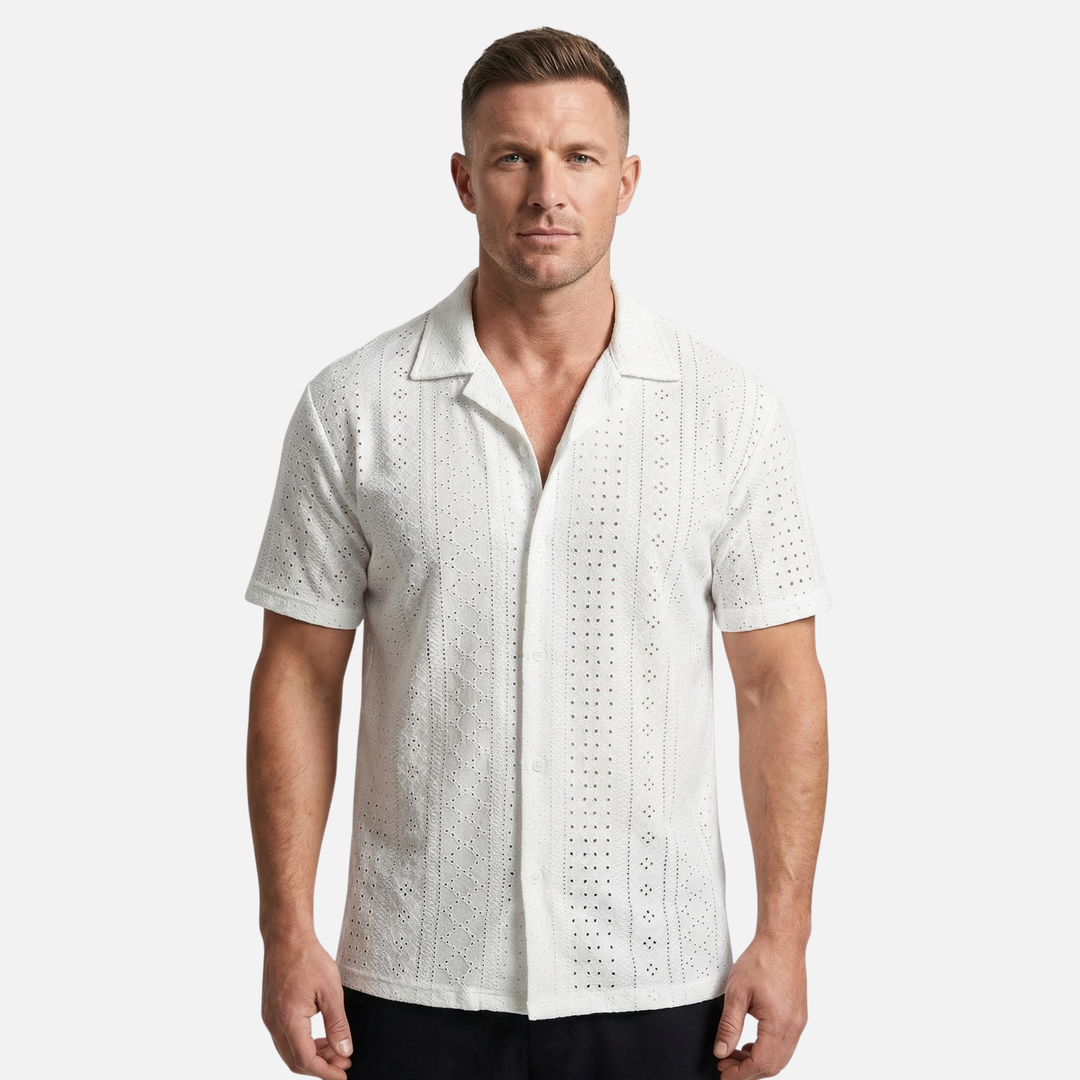 Gemustertes Hemd mit Kurzarm für Männer