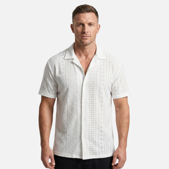 Gemustertes Hemd mit Kurzarm für Männer