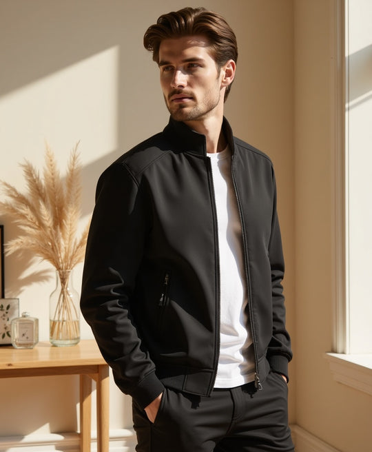 Gepolsterte Jacke mit Seitentaschen für Männer