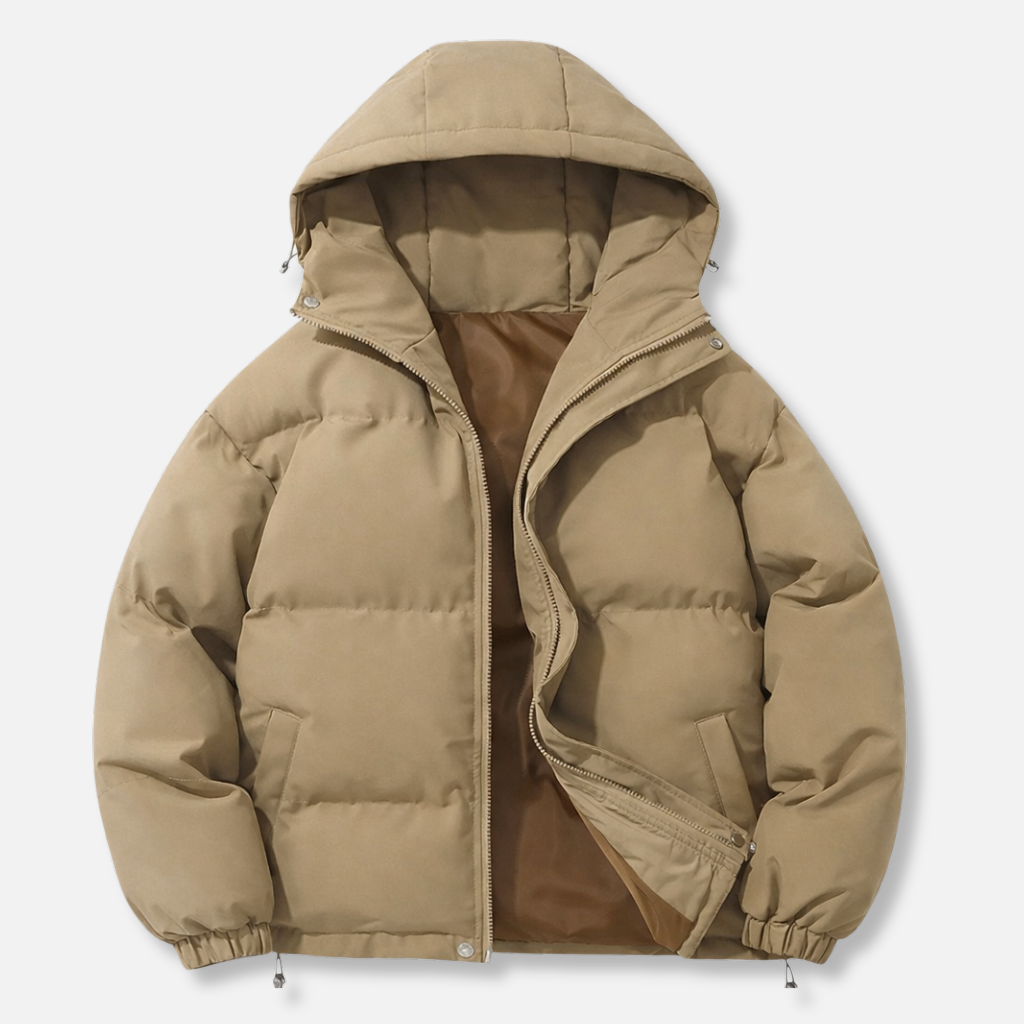 Gepolsterte Jacke mit verstellbaren Bündchen für Frauen