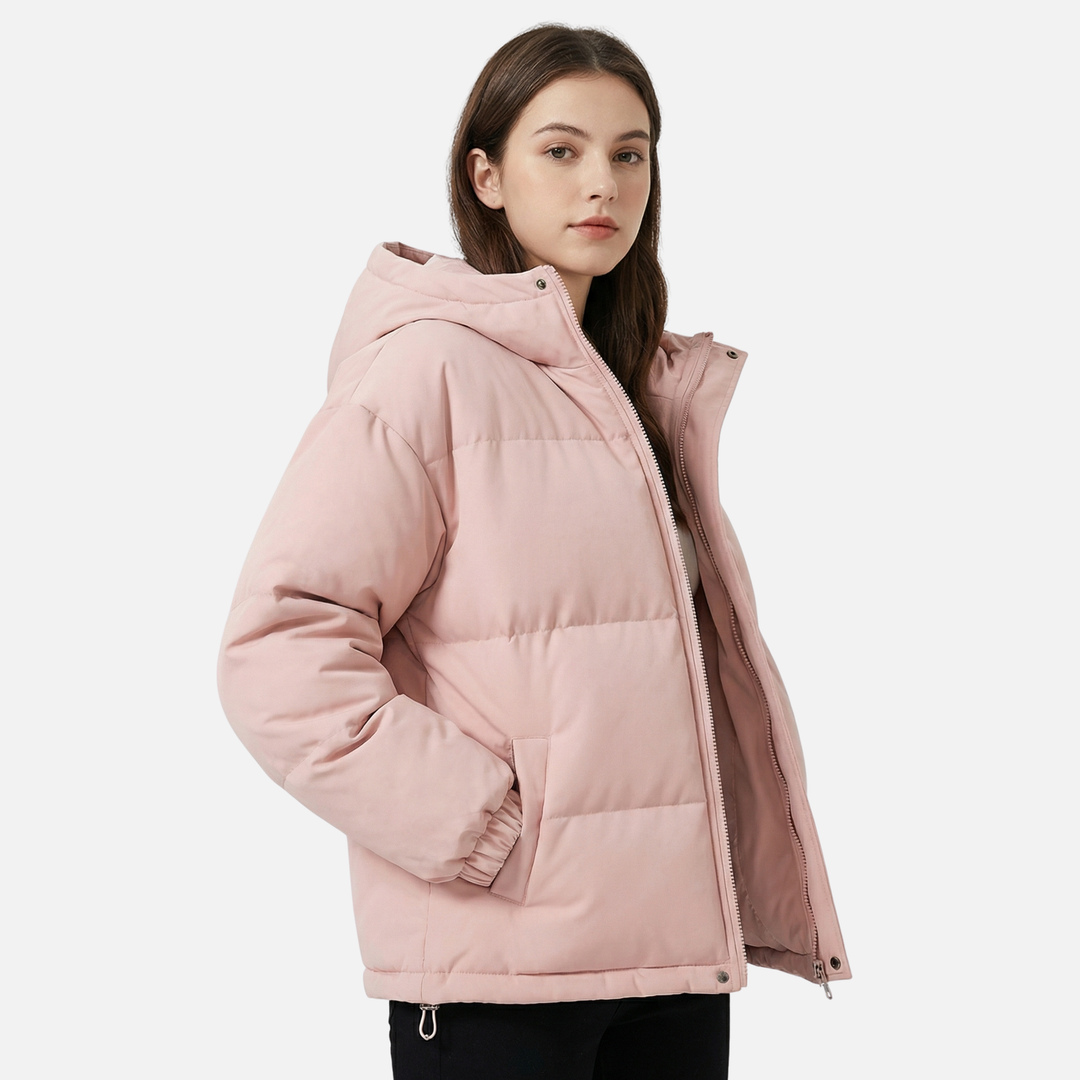 Gepolsterte Jacke mit verstellbaren Bündchen für Frauen