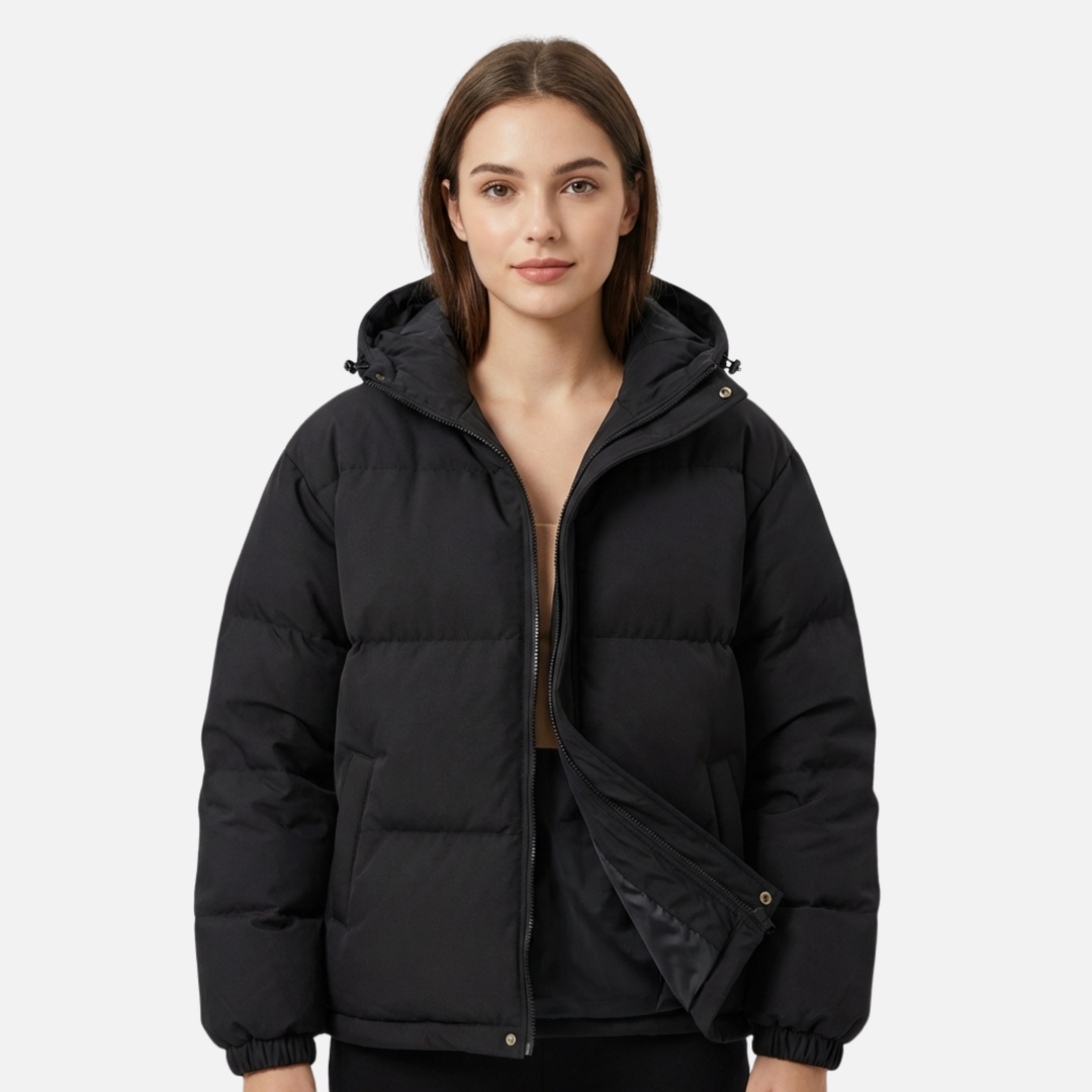 Gepolsterte Jacke mit verstellbaren Bündchen für Frauen