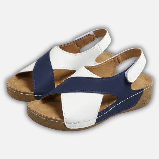 Gepolsterte Sandalen mit Fersenriemen für Damen