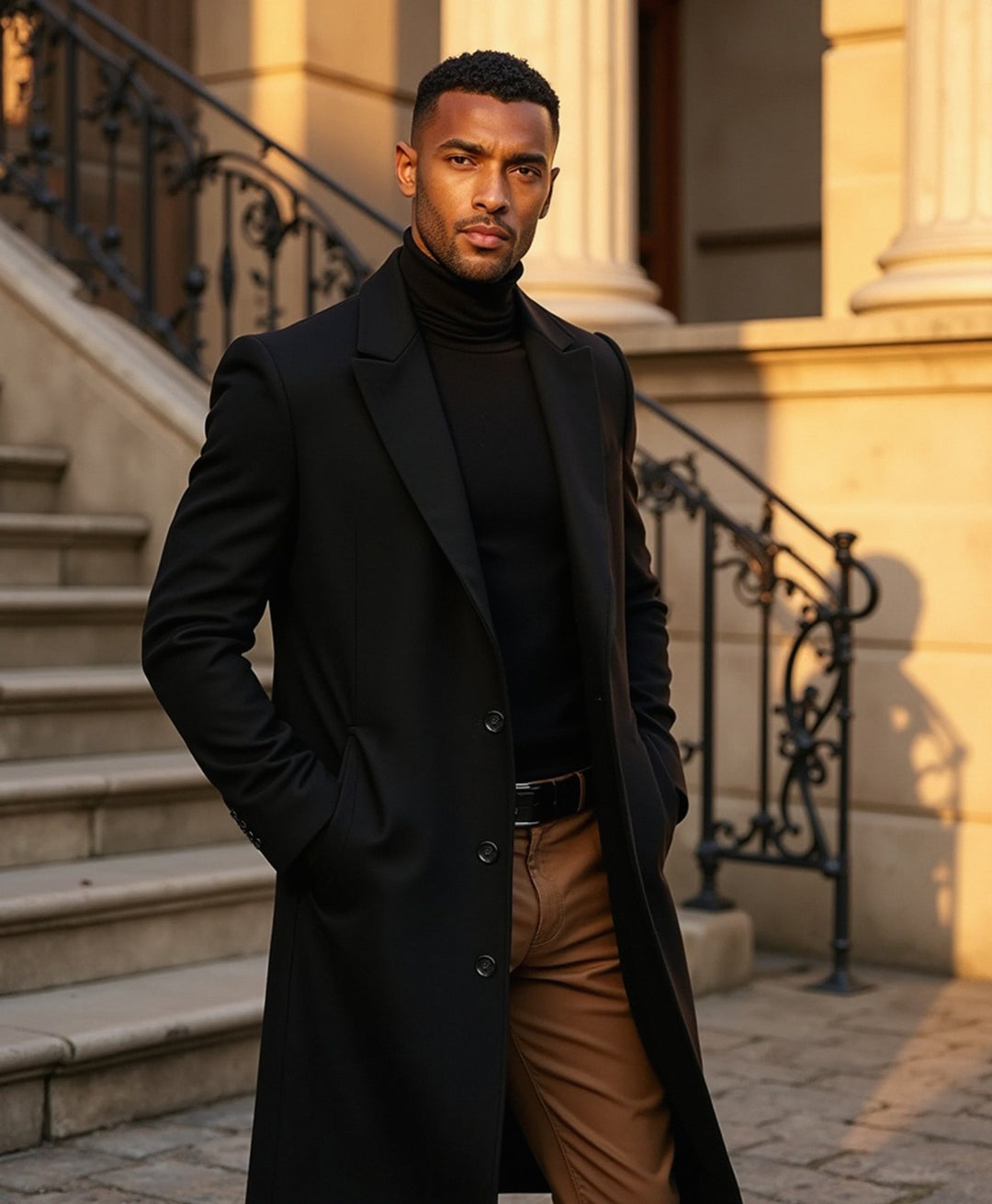 Gepolsterter Mantel mit Seitentaschen für Männer