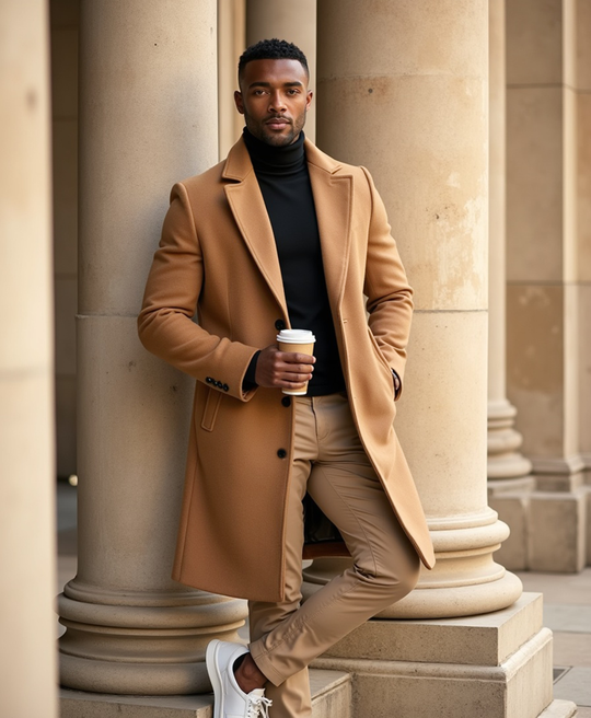 Gepolsterter Mantel mit Seitentaschen für Männer