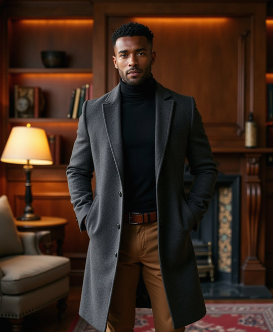 Gepolsterter Mantel mit Seitentaschen für Männer