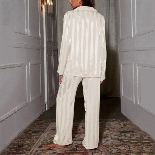 Gestreiftes Damen-Pyjama-Set | Oberteil und Hose
