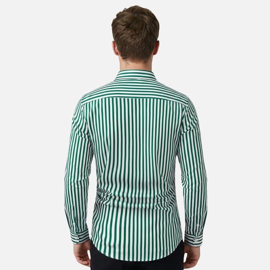 Gestreiftes Langarm Button Down-Shirt für Herren