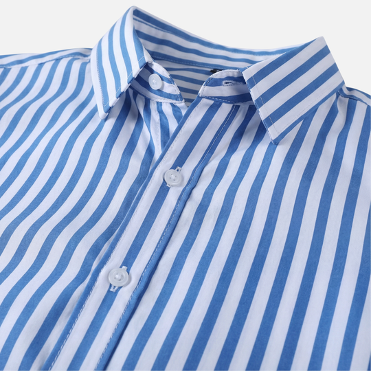 Gestreiftes Langarm Button Down-Shirt für Herren