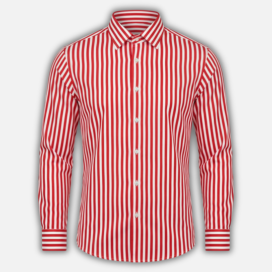 Gestreiftes Langarm Button Down-Shirt für Herren