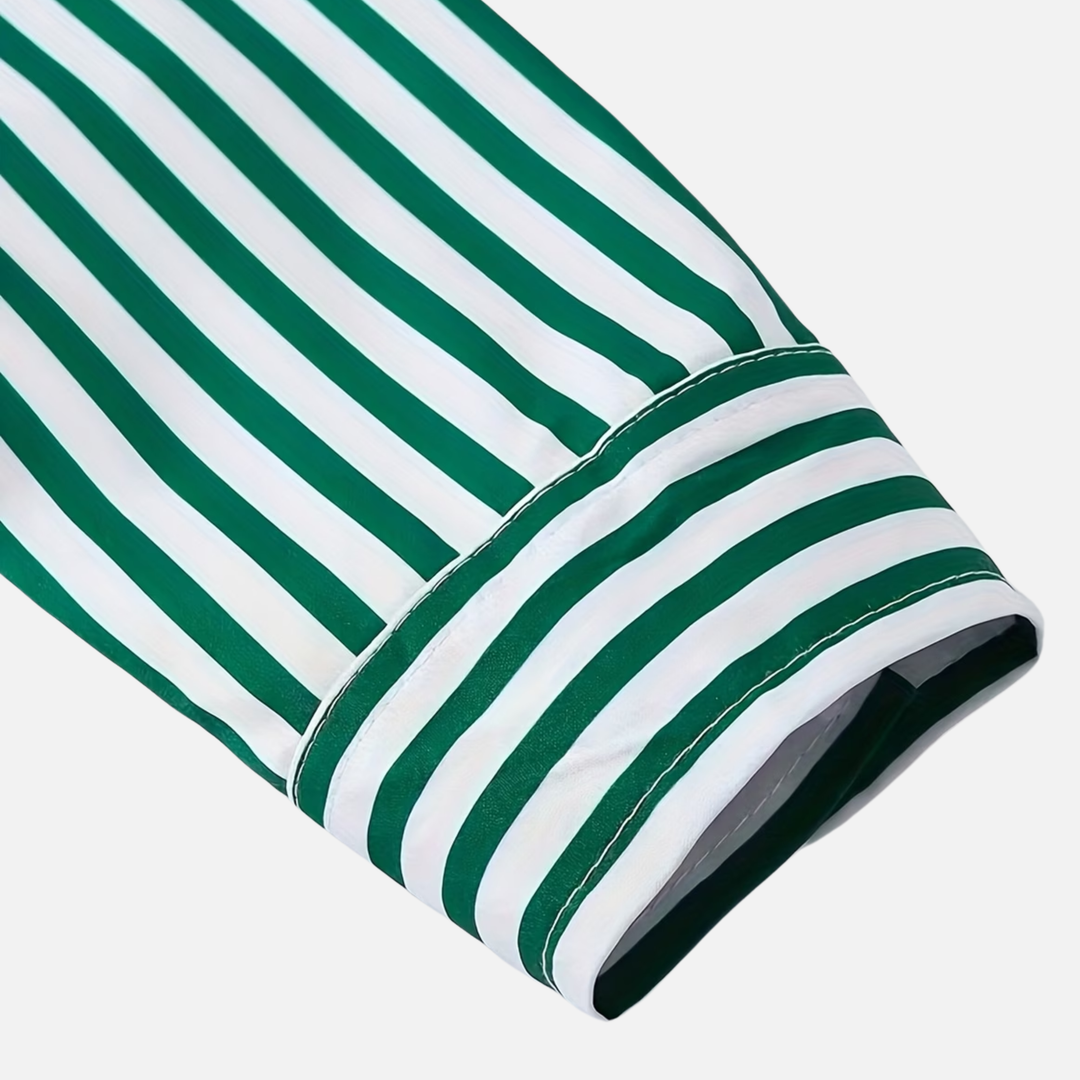 Gestreiftes Langarm Button Down-Shirt für Herren